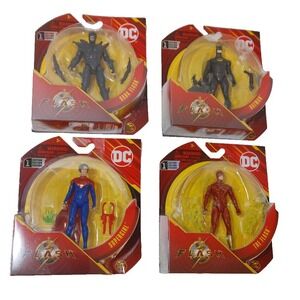 SpinMaster DC The Flash Movie THE FLASH 1sf Ed. 4" Action Figures Set 4